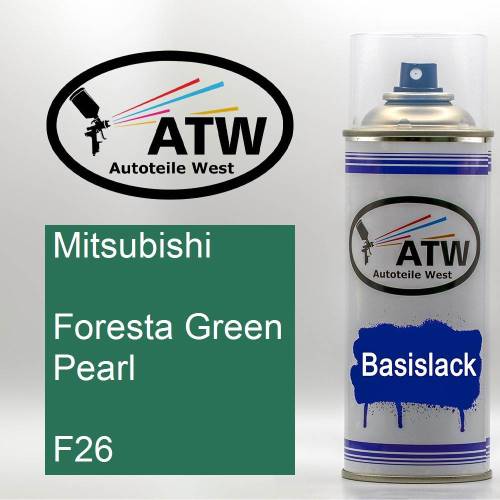 Mitsubishi, Foresta Green Pearl, F26: 400ml Sprühdose, von ATW Autoteile West.